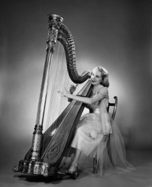 Young woman playing a harp Poster Print - Item # VARSAL2553364 Young woman playing a harp Poster Print - Item # VARSAL2553364