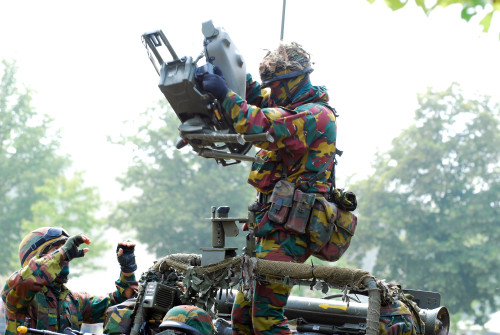 Army Base Leopoldsburg, Belgium - Belgian soldiers setting up the Milan guided anti-tank missile system. Poster Print - Item # VARPSTJAE100301M