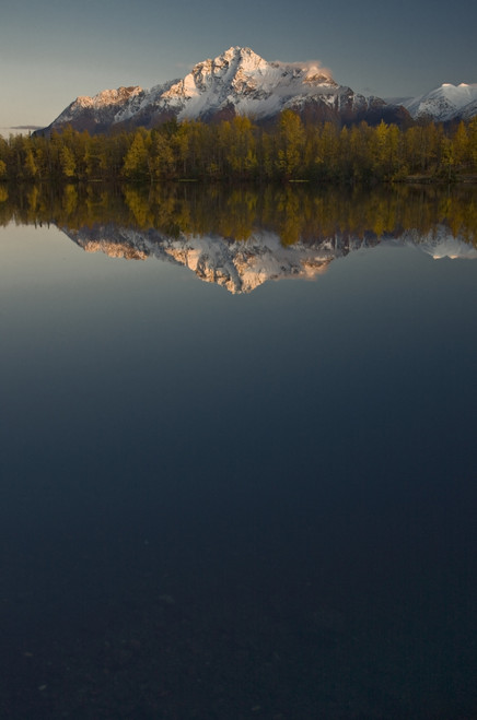 Scenic View Of Pioneer Peak Reflecting In Echo Lake At Sunset, Southcentral, Alaska PosterPrint - Item # VARDPI2153965