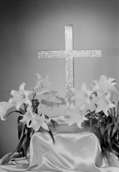 Flowers by cross Poster Print - Item # VARSAL255421385
