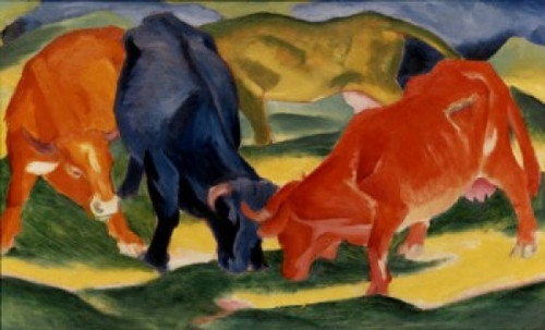 Fighting Cows  Franz Marc    Poster Print - Item # VARSAL900110216