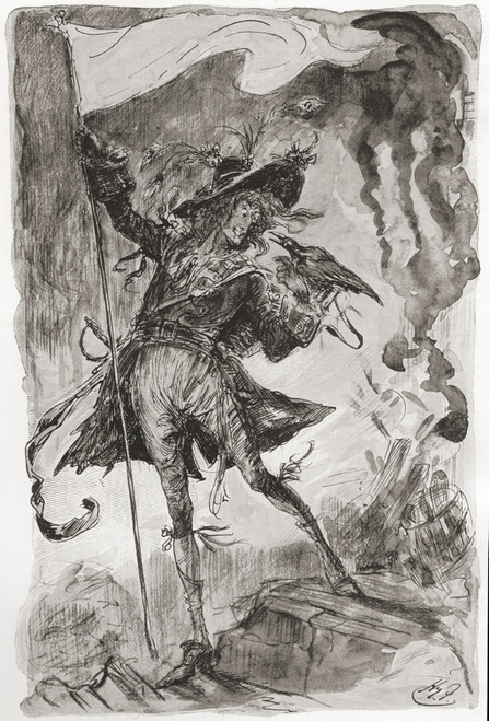 Barnaby Rudge. Illustration by Harry Furniss for the Charles Dickens novel Barnaby Rudge, from The Testimonial Edition, published 1910. PosterPrint - Item # VARDPI2430104