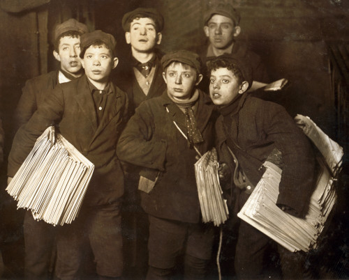 NYC Newsboys, Lewis Hine, 1908 Poster Print by Science Source - Item # VARSCIJB8668