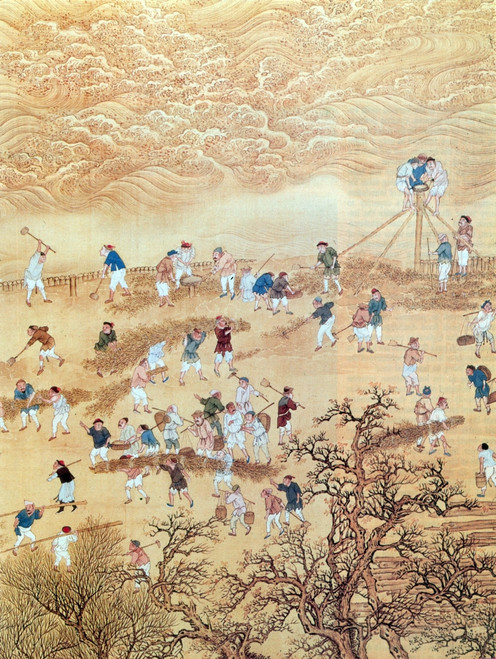 Yellow River Flood Control, 17th century Poster Print by Science Source