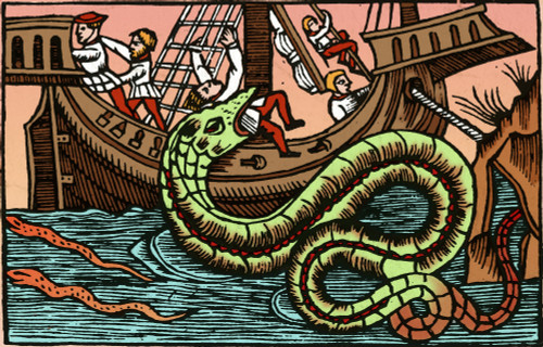 Kraken Attacking Ship, 1555 Poster Print by Science Source - Item # VARSCIBY7022