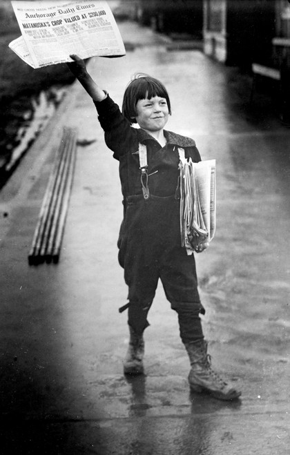 Alaska Newsboy, 1910s Poster Print by Science Source - Item # VARSCIJB8686