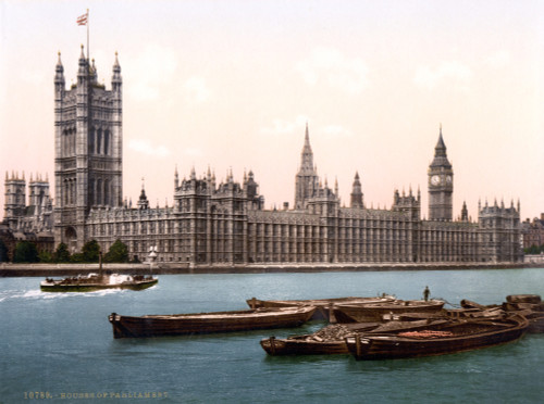 Houses of Parliament, 1890s Poster Print by Science Source - Item # VARSCIJA6338