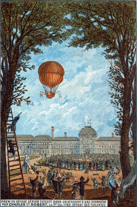 First Manned Hydrogen Balloon Flight, 1783 Poster Print by Science Source - Item # VARSCIBY2776