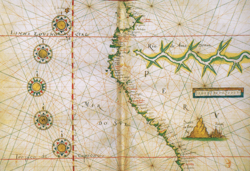 Map of Peru Coast, 1630 Poster Print by Science Source - Item # VARSCIBR6558