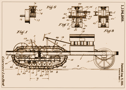 C.L. Best Crawler Patent, 1916 Poster Print by Science Source - Item # VARSCIJB9619