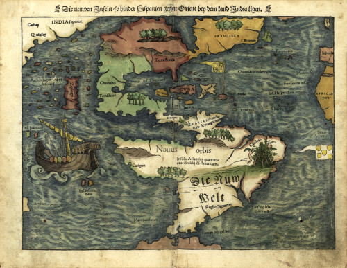 Map of the Americas, 1550 Poster Print by Science Source - Item # VARSCIBE8620