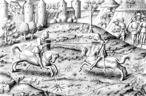 Conquests of Charlemagne, Roland and Oliver Duel Poster Print by Science Source - Item # VARSCIBV1544