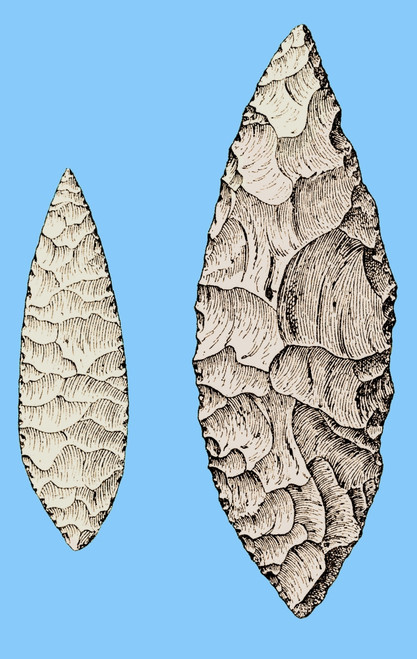 Leaf-Shaped Flint Implements, Upper Paleolithic Poster Print by Science Source - Item # VARSCIJB4992