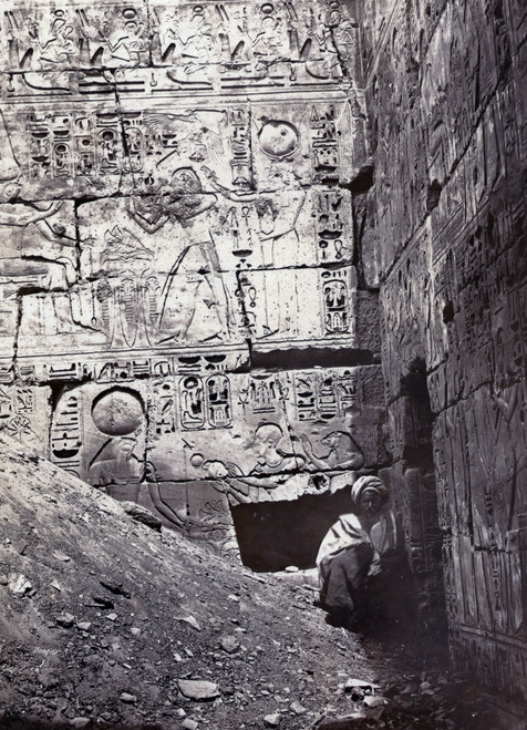 Karnak Temple Complex Bas-Relief, 19th Century Poster Print by Science Source