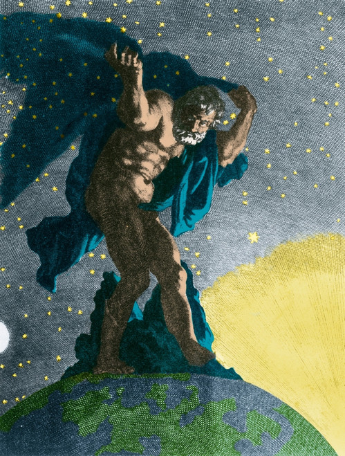 Atlas Supporting the Heavens Poster Print by Science Source