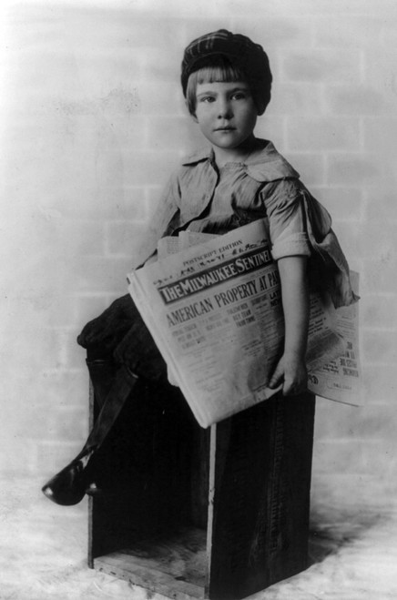 Milwaukee Newsboy, 1916 Poster Print by Science Source - Item # VARSCIJB8683