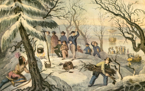 Landing of the Pilgrims at Plymouth Rock, 1620 Poster Print by Science Source - Item # VARSCIBS5928