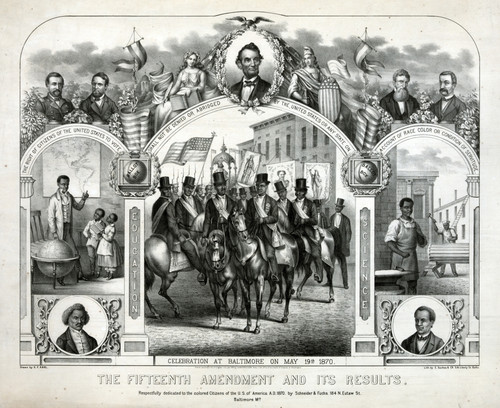 15th Amendment, Right to Vote, 1870 Poster Print by Science Source - Item # VARSCIJB7011