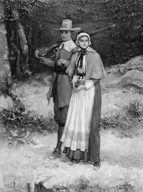 Puritan Couple, 17th Century Poster Print by Science Source