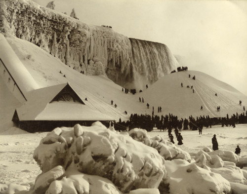 Niagara Falls Frozen in Winter, 1885 Poster Print by Science Source - Item # VARSCIJE7748