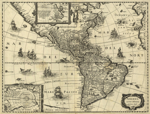 Map of the Americas, 1640 Poster Print by Science Source - Item # VARSCIBE8622