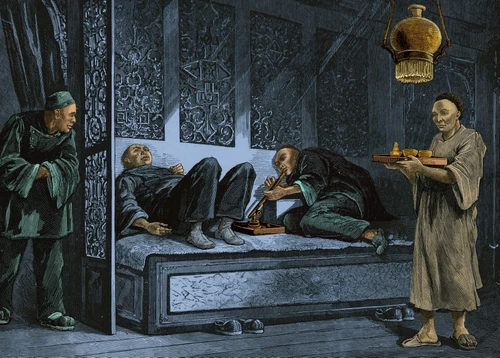 San Fransisco Opium Den, 19th Century Poster Print by Science Source