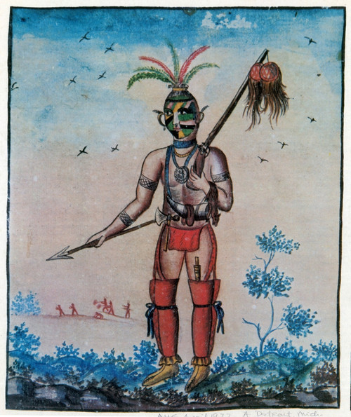 Native American with Scalps, 18th Century Poster Print by Science Source - Item # VARSCIBV1085