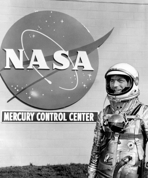 Mercury Control Center, Astronaut Scott Carpenter Poster Print by Science Source