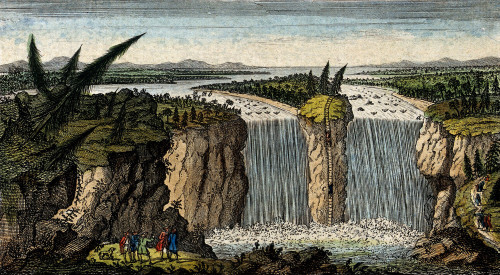 Illustration of Niagara Falls, 1751 Poster Print by Science Source - Item # VARSCIJB4464