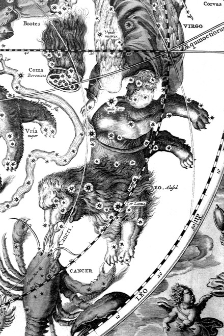 Leo Constellation, Zodiac Sign, Cellarius, 1660 Poster Print by Science Source