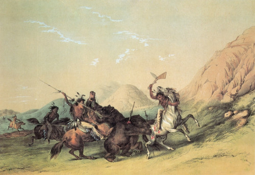 Indians Attacking the Grizzly Bear Poster Print by Science Source - Item # VARSCIBV1077