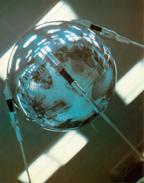 Sputnik 1, First Artificial Satellite, 1957 Poster Print by Science Source - Item # VARSCIBP4499