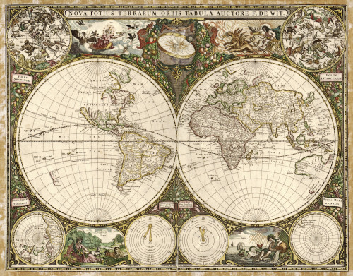 Map of the World, 1660 Poster Print by Science Source - Item # VARSCIBE8617