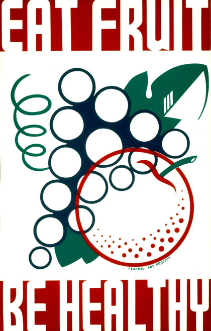 Fruit in Healthy Diet, FAP Poster, 1938 Poster Print by Science Source - Item # VARSCIJC3073