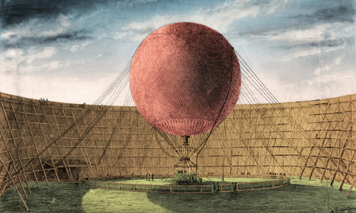 Giffard's Captive Balloon, 19th Century Poster Print by Science Source