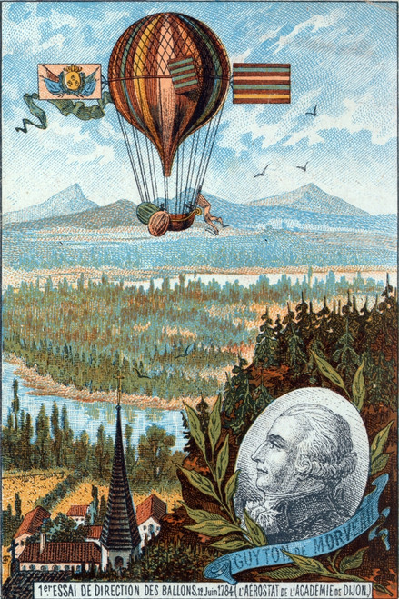 First Flight with Dirigible Balloon, 1784 Poster Print by Science Source - Item # VARSCIBY2771