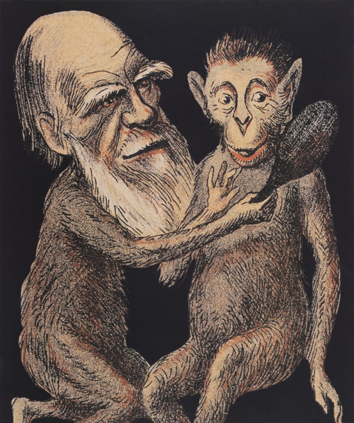 Charles Darwin Caricature Poster Print by Science Source - Item # VARSCIBD4614