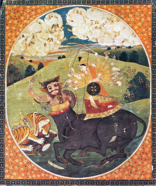 Hindu Goddess Durga Fights Mahishasur Poster Print by Science Source - Item # VARSCIBY1408