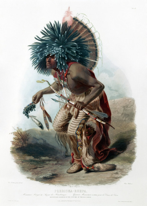 Hidatsa Warrior Dancing, 1830s Poster Print by Science Source - Item # VARSCIJE9114