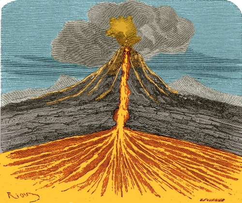 Erupting Volcano Poster Print by Science Source