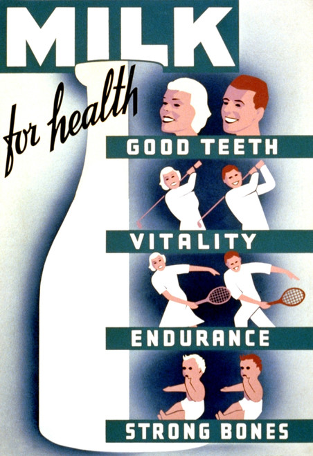Milk for Health, FAP Poster, 1940 Poster Print by Science Source - Item # VARSCIJC2989