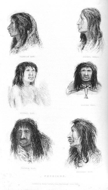 Fitzroy's Beagle Portraits of Fuegians, 1838 Poster Print by Science Source - Item # VARSCIJB4411