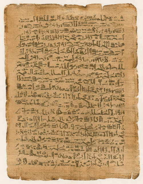 Egyptian Papyrus Fragment, 1500 BC Poster Print by Science Source - Item # VARSCIBW4140