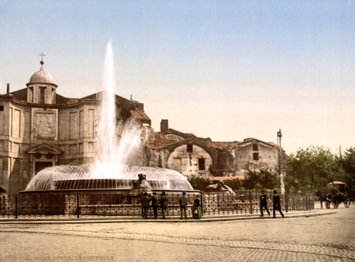 Piazza della Repubblica, Acqua Pia Fountain, 1890s Poster Print by Science Source - Item # VARSCIJA7097