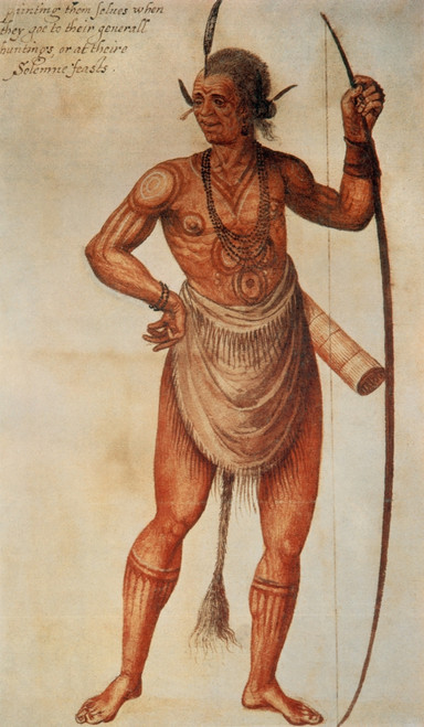 Native American Man, 16th Century Poster Print by Science Source - Item # VARSCIBV1083
