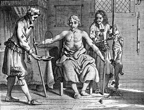 Blood Transfusion from Dog to Man, 1692 Poster Print by Science Source - Item # VARSCIJA0946