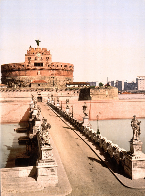 Castel Sant'Angelo and Bridge of Hadrian, 1890s Poster Print by Science Source - Item # VARSCIJA7107