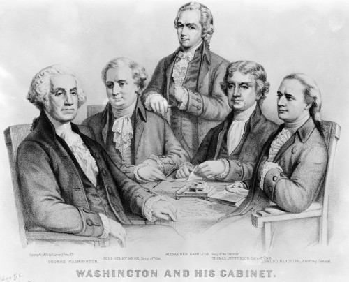 George Washington and Cabinet Poster Print by Science Source - Item # VARSCI9A6657