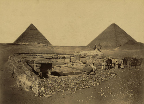 Sphinx and Giza Pyramids, 19th Century Poster Print by Science Source - Item # VARSCIBZ6445