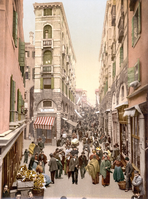 Rialto Street Scene, Venice, 1890s Poster Print by Science Source